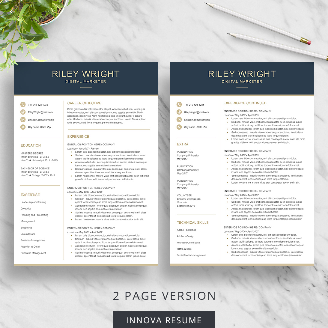 Modern Resume Template For Microsoft Word Innova Resume Modern 