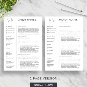 Nurse Resume Template - Innova Resume | Modern Resume Templates