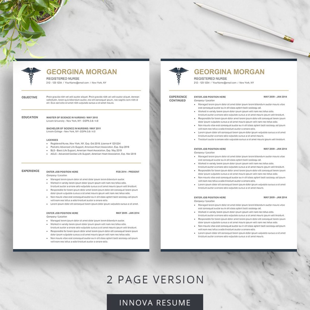 Doctor Resume Template - Innova Resume | Modern Resume Templates