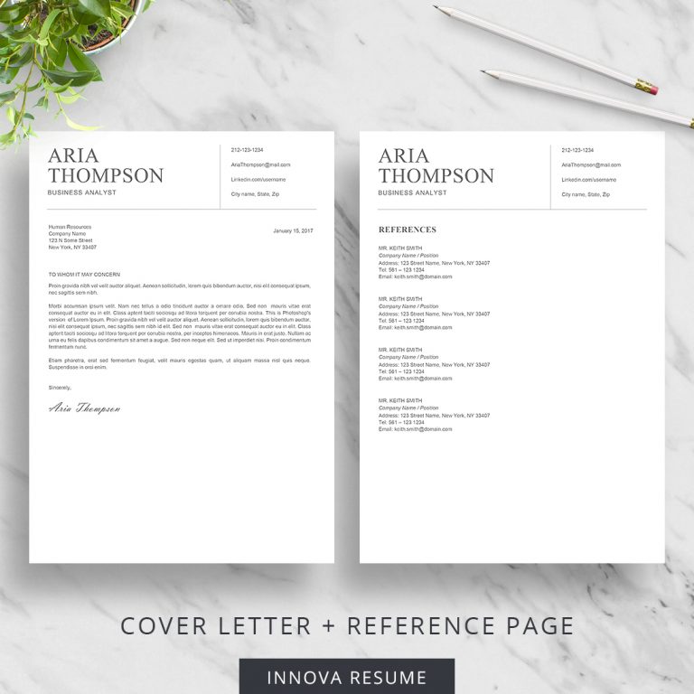 Minimalist Resume Template - Innova Resume | Modern Resume Templates