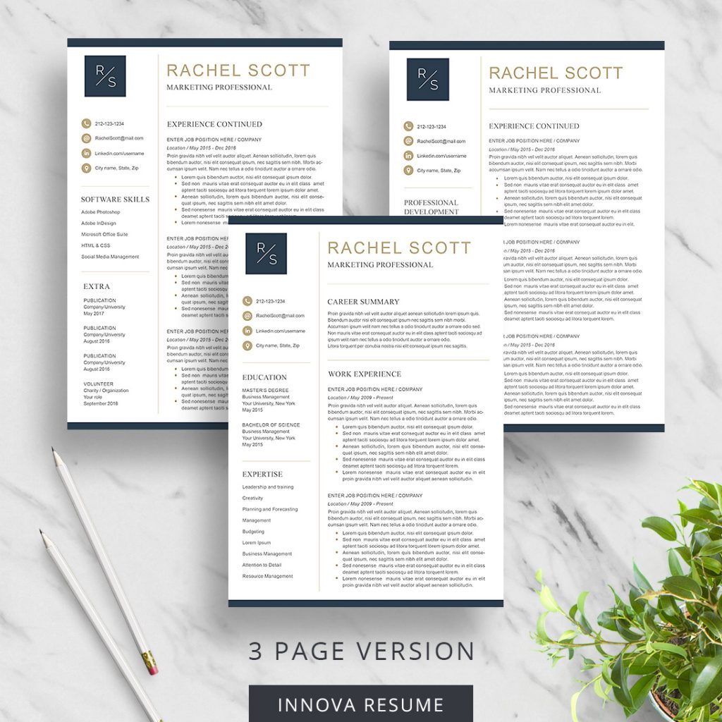 Creative Resume Template - Innova Resume | Modern Resume Templates