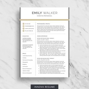 Modern Resume Template - Innova Resume | Modern Resume Templates