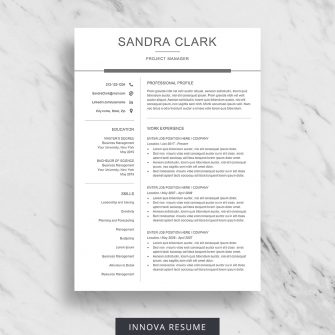 Premium Resume Templates for Microsoft Word - Innova Resume