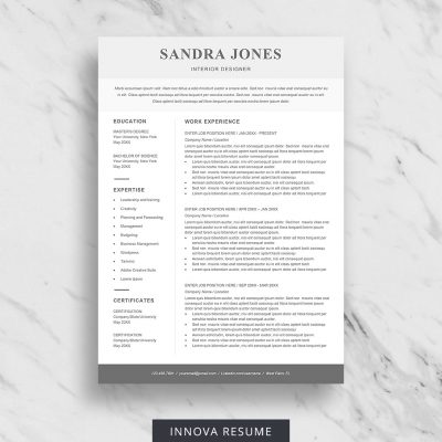 CV template for Microsoft Word - Innova Resume | Modern Resume Templates