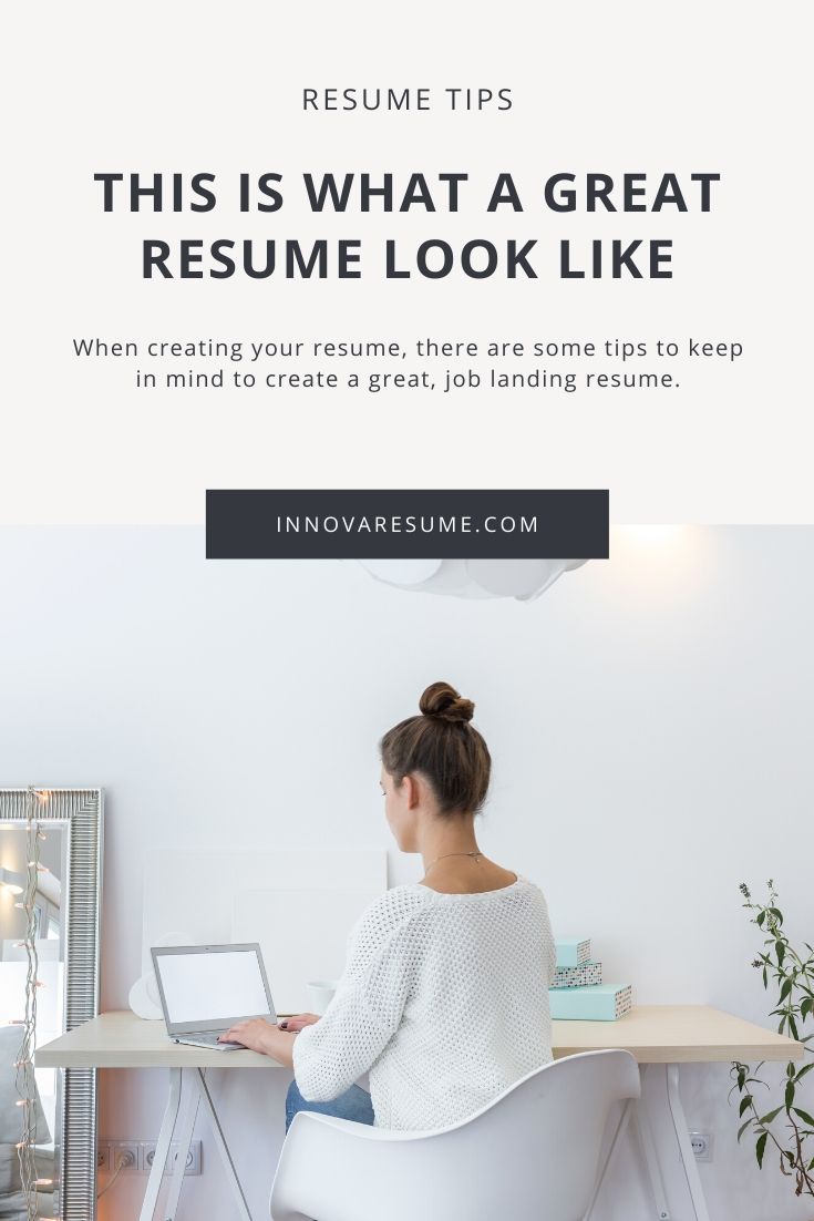 This Is What a Great Resume Looks Like - Innova Resume | Modern Resume ...